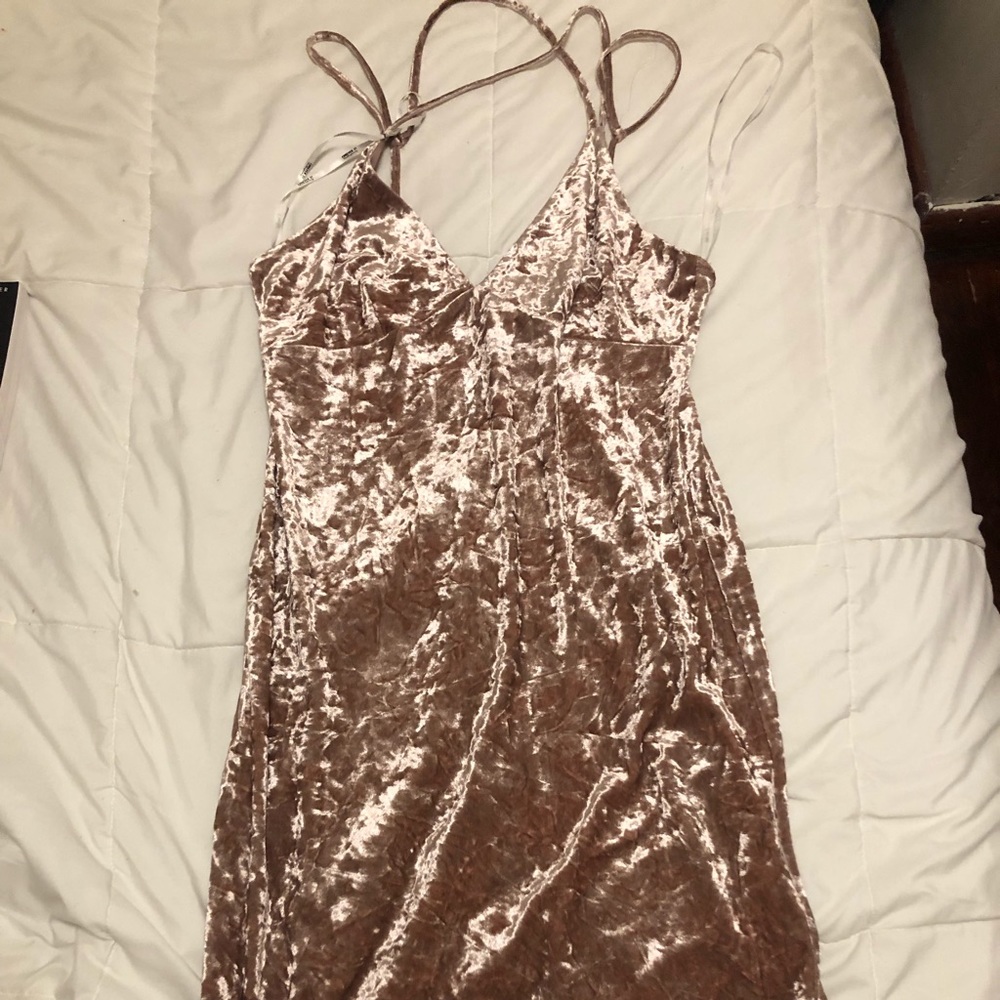 F21 Velvet Pink Dress